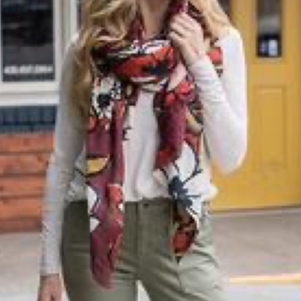 Floral Print Scarf by Grace and Lace